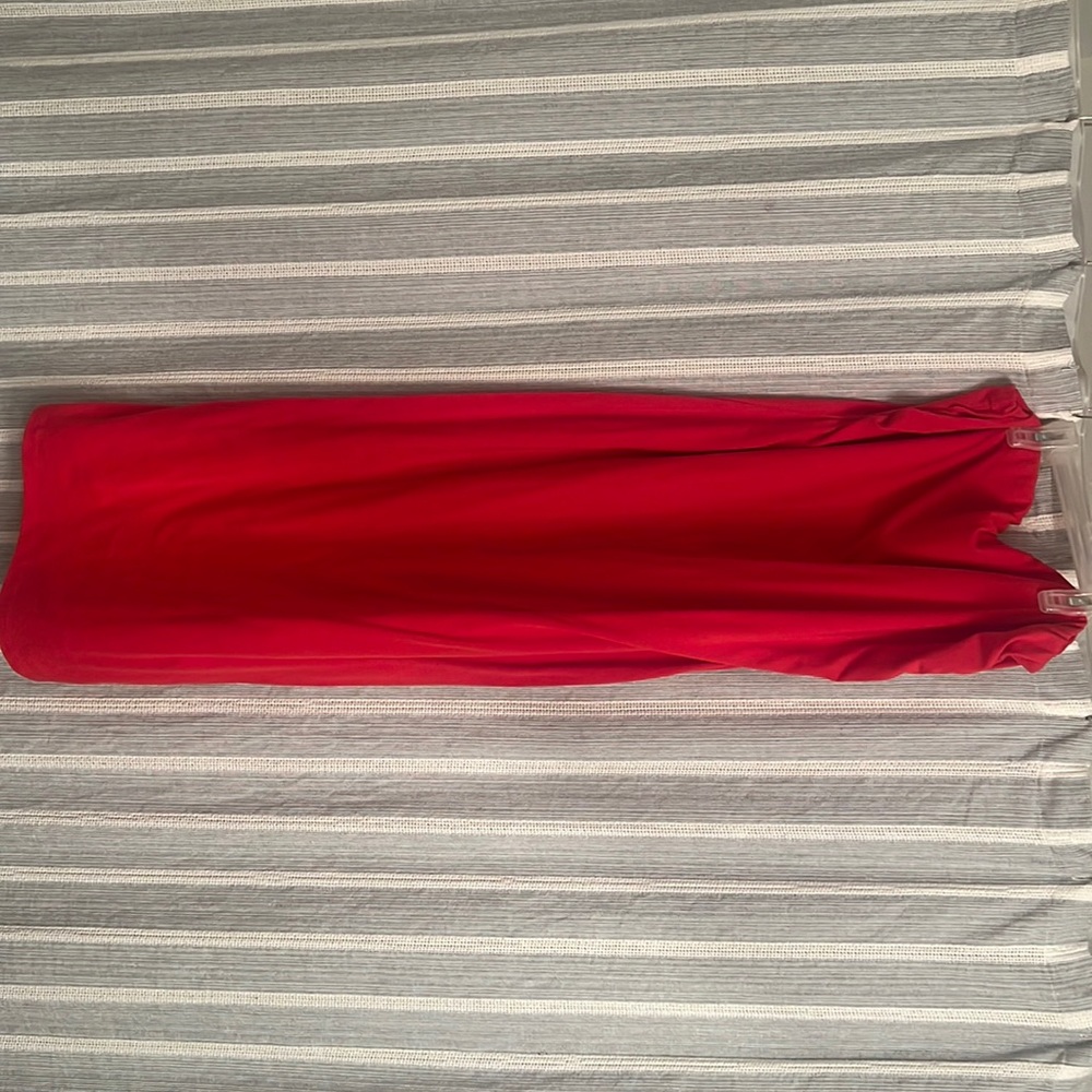 Tube top red dress